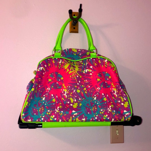 Justice tie-dye rolling suitcase - Picture 3 of 8